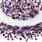 2 Bags Imitation Artificial Crystal Glass Beads, Faceted Cube, Mixed Style, Purple, 4x4x4mm, Hole: 1.2mm, about 100pcs/bag