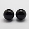 Natural Dyed & Heated Black Onyx Beads, Round, 20mm, Hole: 3~4mm