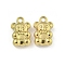 Ion Plating(IP) 304 Stainless Steel Charms, Bear Charm, Real 18K Gold Plated, 12.5x8x4mm, Hole: 1.5mm