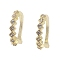 Rack Plating Brass Micro Pave Cubic Zirconia Clip-on Ring, Cadmium Free & Lead Free, Long-Lasting Plated, Real 18K Gold Plated, 16.5x2.5x13.5mm