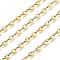 Handmade Brass Coffee Bean Chain, with Spool, Long-lasting Plated, Unwelded, Light Gold, Coffee Bean: 6.5x2x1mm, Link: 5x3.5x1mm, about 32.8 Feet(10m)/roll