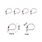304 Stainless Steel Leverback Earring Findings, with Loop, Silver Color Plated, 10x15x2mm, Hole: 1mm