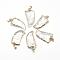 Natural Quartz Crystal Pendants, with Brass Findings, Golden, 40~65x15~25x5~15mm, Hole: 7x4mm