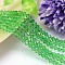 K9 Glass, Faceted Imitation Austrian Crystal Bead Strands, Grade AAA, Bicone, Lime Green, 8x8mm, Hole: 0.9~1mm, about 50pcs/strand, 15.7 inch