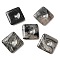 Natural Netstone Pendants, Square Charms, 39~40.2x39~40.2x6.7~7.3mm, Hole: 8.2~8.5mm