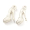 Alloy Pendants, High-Heeled Shoe, Matte Silver Color, 15x8x4mm, Hole: 1.2mm