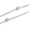 Tarnish Resistant 304 Stainless Steel Cable Chains, Stainless Steel Color, 2.5x2x0.5mm