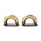 Zinc Alloy D Clasps, for Webbing, Strapping Bags, Garment Accessories, Antique Bronze, 2.7x1.95x0.8cm, Inner Diameter: 1.35x1.2cm