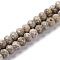 Natural Conch Fossil Beads Strands, Faceted, Rondelle, 8x6mm, Hole: 1mm, about 64pcs/strand, 15.16 inch(38.5cm)