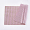 Glitter Hotfix Resin Rhinestone, Iron on Patches, with Mini Beads, for Trimming Cloth Bags and Shoes, Pink, 40x24cm