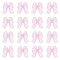 MAYJOYDIY 16Pcs Bow Iron on Patches for Clothes Polyester Embroidery Sew on Appliques Embroidery Hot Melt Adhesive Ironing Chenille Patches Sew on Decorative Patches for Clothing Jackets Making