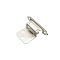 Non-Tarnish Stainless Steel Overlay Cabinet Hinges, Self Closing Hinges, for Wardrobe Door and Table Accessories, Stainless Steel Color, 71x1.5mm, Hole: 5mm