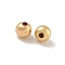 Brass Beads, Cadmium Free & Nickel Free & Lead Free, Round, Real 18K Gold Plated, 4x4mm, Hole: 1mm