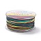 Segment Dyed Polyester Thread, Braided Cord, Colorful, 0.8mm, about 54.68 yards(50m)/roll