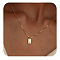 304 Stainless Steel Box Chain Necklaces, 201 Stainless Steel Rectangle Initial Pendant Necklaces for Women, Real 18K Gold Plated, Letter L, 15.75 inch(40cm)