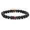 Sparkling Stone Volcano Stone Black Iron Stone Bracelet Couple Bracelet Personalized Bracelet