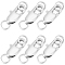 20Pcs Brass Lobster Claw Clasps, with Jump Rings, Platinum, 12x6x2.5mm, Hole: 3mm