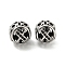 304 Stainless Steel Beads Rhinestone Settings, Large Hole Beads, Round, Letter X, 9.5x8.5x9.5mm, Hole: 4mm, Fit for 0.8mm Rhinestone.