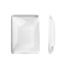 Transparent Rectangle Glass Cabochons,, Clear, 25x18x5mm