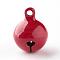 Brass Bell Pendants, Red, 17.5x14mm, Hole: 2mm