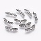 Tibetan Style Alloy Beads, Lead Free & Nickel Free & Cadmium Free, Butterfly, Antique Silver, Size: about 7mm wide, 22mm long, hole: about 1mm