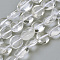 Natural Quartz Crystal Beads Strands, Oval, 9~12x8~10x5~6mm, Hole: 1mm, about 43pcs/strand, 15.7 inch