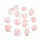 Transparent Acrylic Beads, Mixed Shapes, Pink, 10~18x11~28.5x4.5~12mm, Hole: 1.6~2.5mm, 683pcs/500g