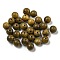 Wood Beads, Undyed, Round, Olive Drab, 6mm, about 4000pcs/500g