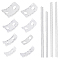 Transparent PVC Jewelry Resizing Tools, Ring Size Adjuster Set, Plastic Ring Adjuster Pad Reducer, Clear, 18~20x4~12x7~8mm