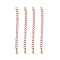 304 Stainless Steel Chain Extender, Soldered Chains, Rose Gold, 55~63x3mm