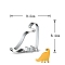 Non-Tarnish DIY 430 Stainless Steel Dinosaur-shaped Cutter Candlestick Candle Molds, Fondant Biscuit Cookie Cutting Mould, Stainless Steel Color, 8.4x9.2x2.5cm