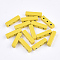 Spray Painted Alloy Multi-Strand Links, For Tile Elastic Bracelets Making, Cuboid, Gold, 16x4x4mm, Hole: 1.2mm