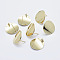 Brass Stud Earring Findings, with Loop, Long-Lasting Plated, Real 18K Gold Plated, Nickel Free, Flat Round, 18mm, Hole: 2.5mm, Pin: 0.5mm