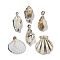 (Defective Closeout Sale: Loop Paint Peeling) Electroplate Acrylic Pendants, Imitation Gemstone Style, Shell & Spiral Shell, Mixed Color, 25~35x11.5~28x5~13.5mm, Hole: 1.4~3mm, 24pcs/box