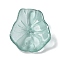 Transparent Glass Beads Caps, Lotus Leaf, Cadet Blue, 21.5x18.5x5.5mm, Hole: 1.4mm