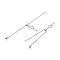 925 Sterling Silver Chain Extenders, Heart, with Lobster Claw Clasps & Charms, Platinum, 65x4mm, Hole: 1.8mm