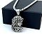 Stainless Steel Medusa Snake Queen Pendant Necklaces, Stainless Steel Color