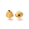 Ion Plating(IP) 304 Stainless Steel Beads, Triangle, Real 18K Gold Plated, 6.5x7.5x5mm, Hole: 1.8mm