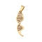 201 Stainless Steel Pendants, Chemistry DNA Charm, Golden, 29x9x1.3mm, Hole: 7x4.5mm