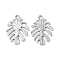 Brass Pendants, Cadmium Free & Nickel Free & Lead Free, Leaf, Platinum, 19x13.5x1mm, Hole: 1.4mm