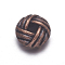 Zinc Alloy Spacer Beads, Flat Round, Cadmium Free & Nickel Free & Lead Free, Red Copper, 6x3.2mm, Hole: 2mm