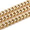 304 Stainless Steel Cuban Link Chain, Unwelded, with Spool, Golden, 12.5x10x5mm, 16.4 Feet(5m)/roll