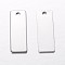 Tarnish Resistant 201 Stainless Steel Pendants, Rectangle, Stamping Blank Tag Pendants, Stainless Steel Color, 25x9x1mm, Hole: 2mm