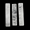 Natural Quartz Crystal Pendants, Rock Crystal Pendants, Rectangle Charms, 38~41x7.5~8x7.5~8mm, Hole: 1.5mm