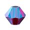 Preciosa® Crystal Beads, Czech Crystal, Bicone(451 69 302 Rondelle), 90090 20000 Siam AB 2x, 5mm, Hole: 1mm