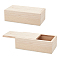 Unfinished Natural Candlenut Card Keeper Box, for Arts, Crafts and Home Decor, Rectangle, BurlyWood, 14.4x7.35x4.65cm, Inner Size: 13.1x5.95cm