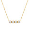 Colorful Gemstones Necklaces, Stainless Steel Cable Chain Necklace for Women