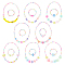 8 Sets 8 Style Heart & Bowknot & Flower & Star & Bear Plastic Pendant Necklaces & Stretch Bracelets, Cute Jewelry Set for Kids, Mixed Color, Necklace: 16.54~18.5 inch(42~47cm), Bracelet: 1-3/8~2 inch(3.6~5.15cm), 1 Set/style