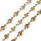304 Stainless Steel Link Chains, Soldered, with Spool, Ion Plating(IP), Heart, Real 18K Gold Plated, 10x5.5x1.5mm, about 32.81 Feet(10m)/Roll