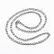 Non-Tarnish 304 Stainless Steel Figaro Chain Necklaces, with Lobster Claw Clasps, Stainless Steel Color, 23.23 inch(59cm), 4x1mm